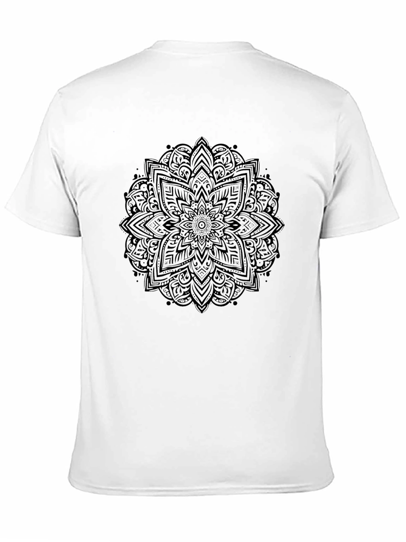 Black Mandala Graphic Tee - Stylish Mens Casual Wear