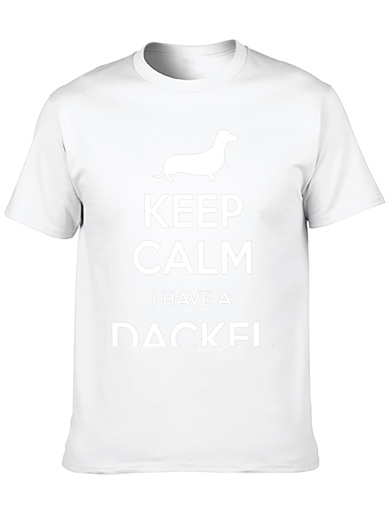 Keep Calm Dachshund T-Shirt Black Cotton