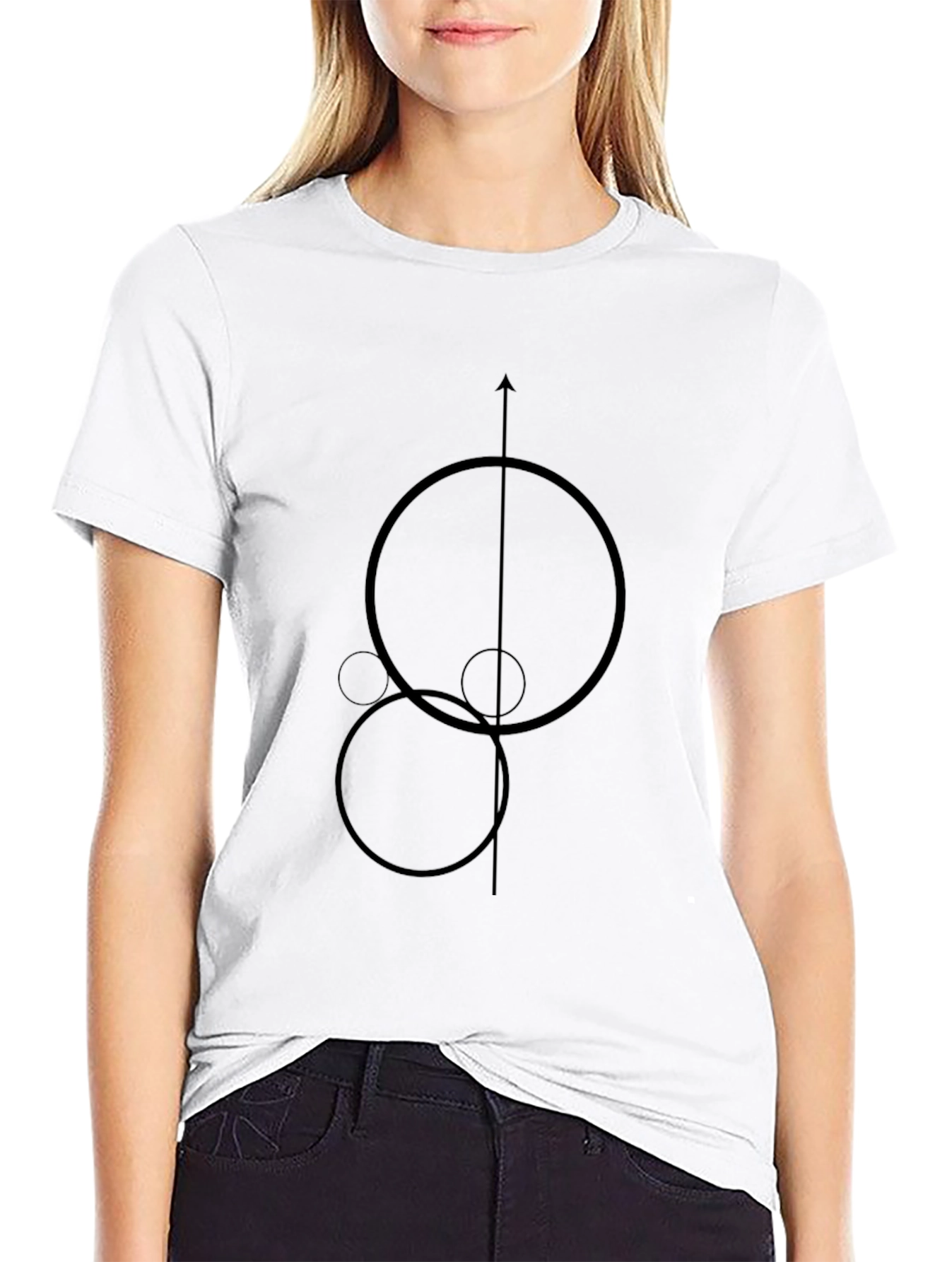 Geometric Black T-Shirt - Minimalist Design
