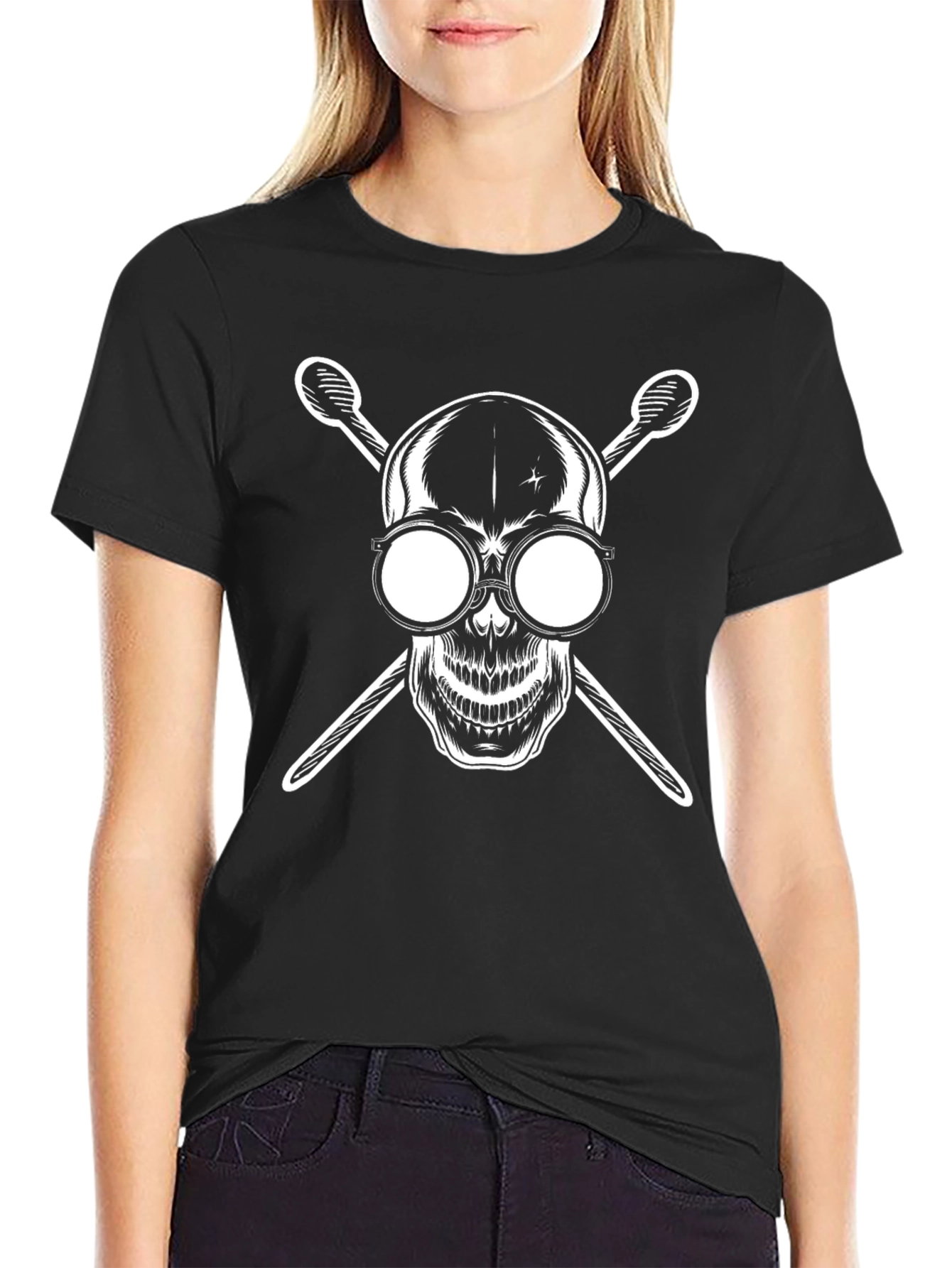 Skull & Crossbones T-Shirt: Black Graphic Tee