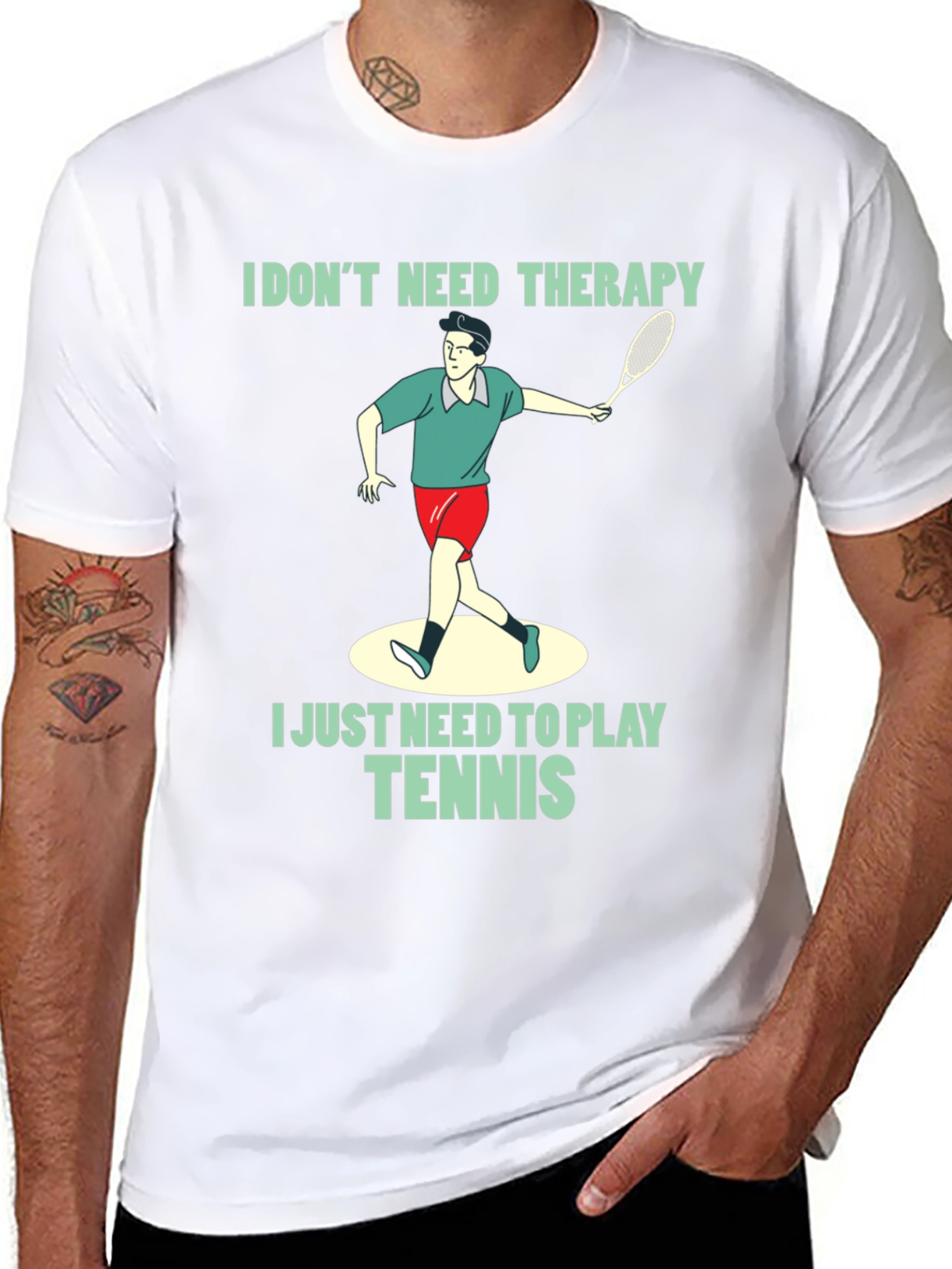 Funny Tennis Therapy T-Shirt for Players