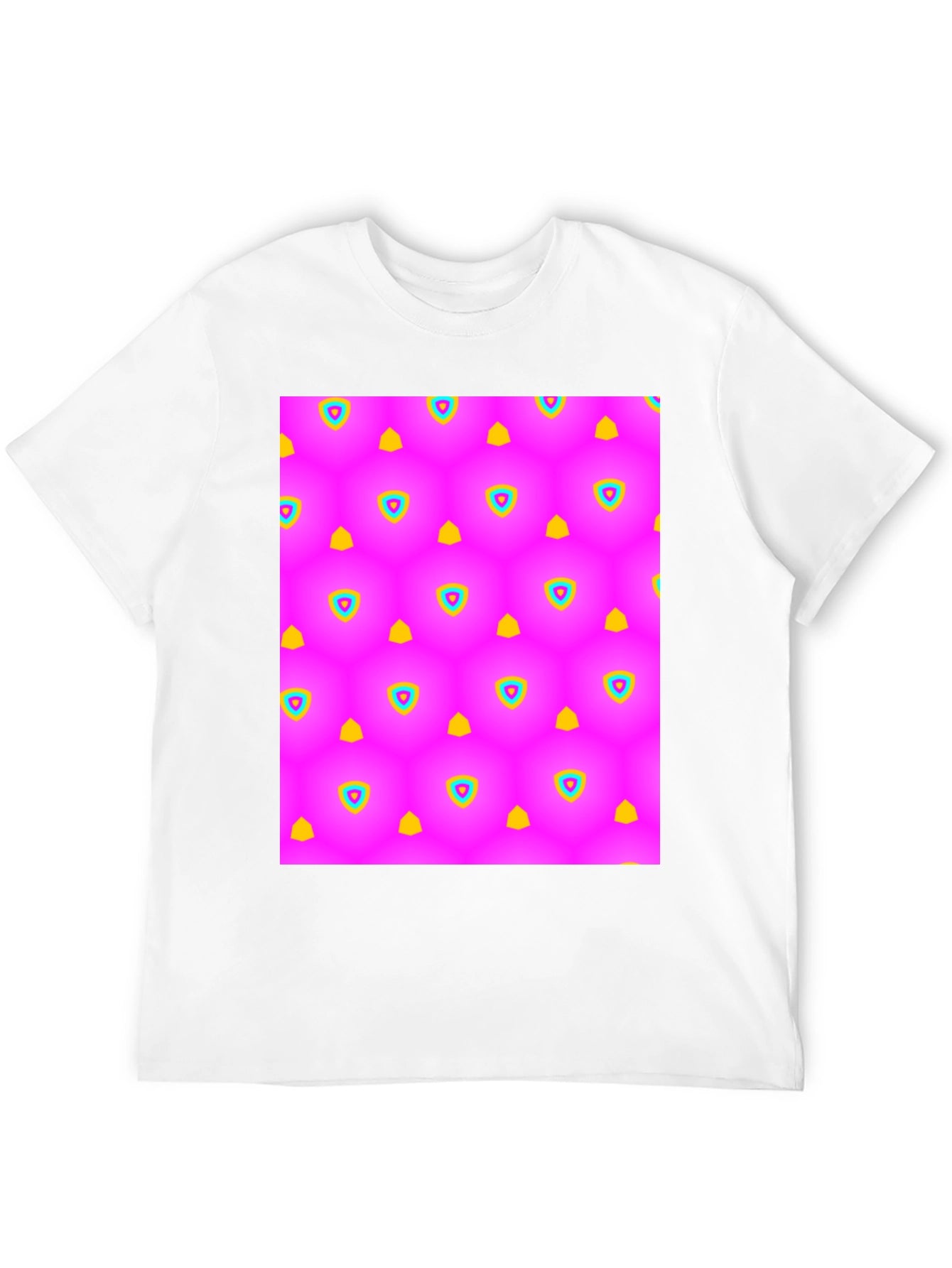Vibrant Pattern Black T-Shirt