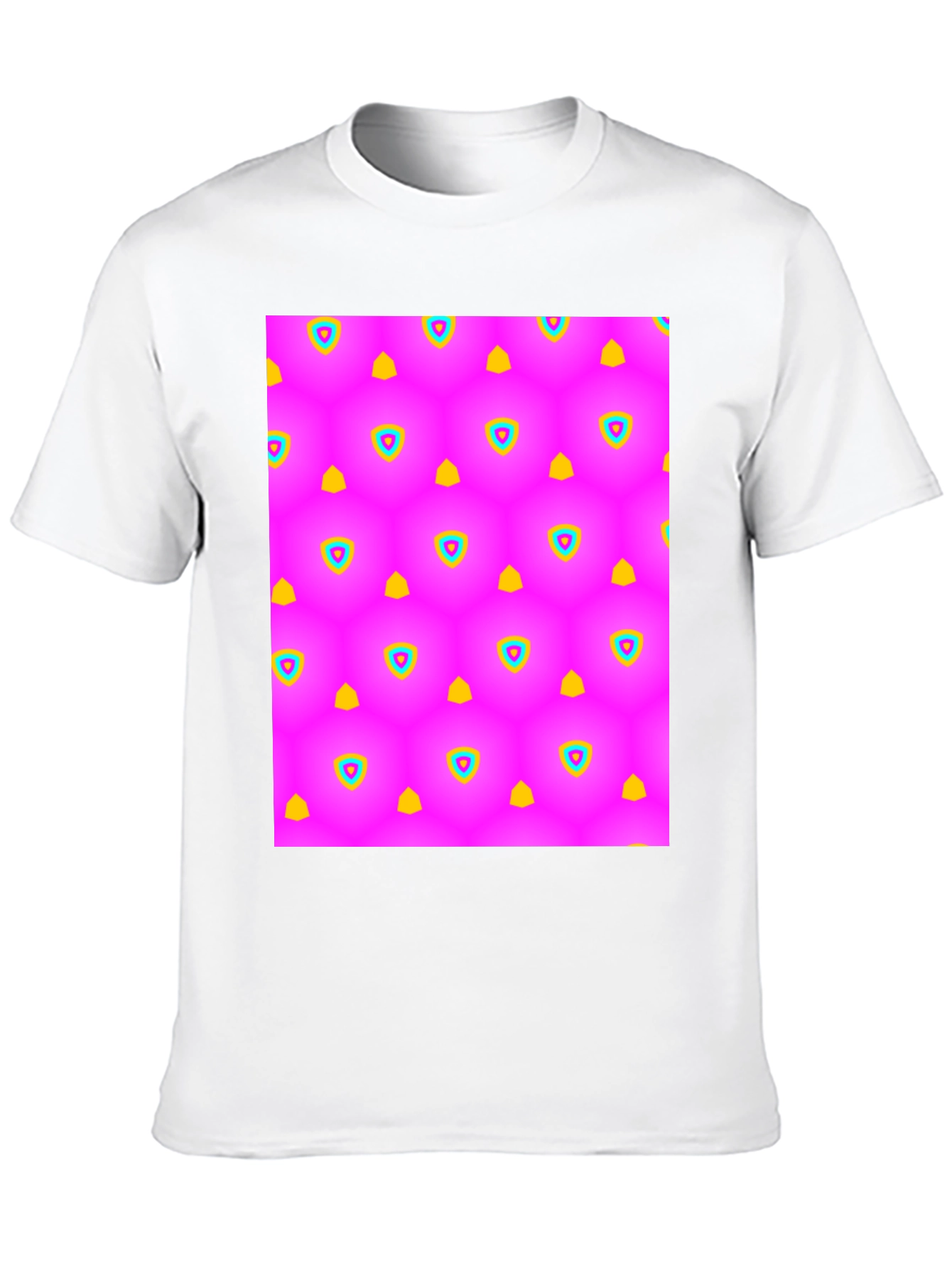 Vibrant Pattern Black T-Shirt