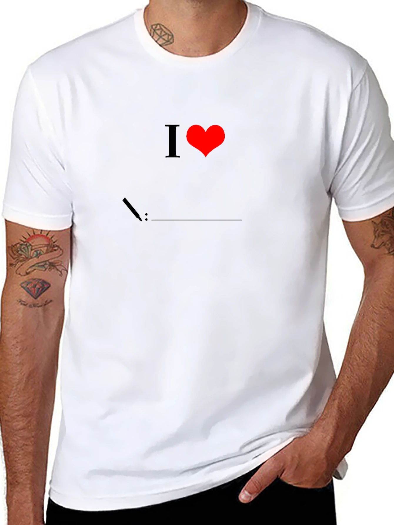 I Love Linux Black T-Shirt