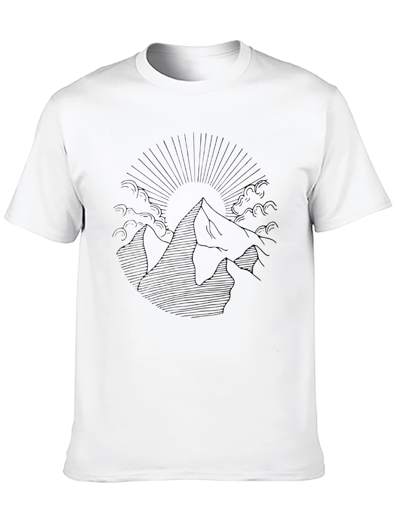 Mountain Sunset Graphic Tee - Black