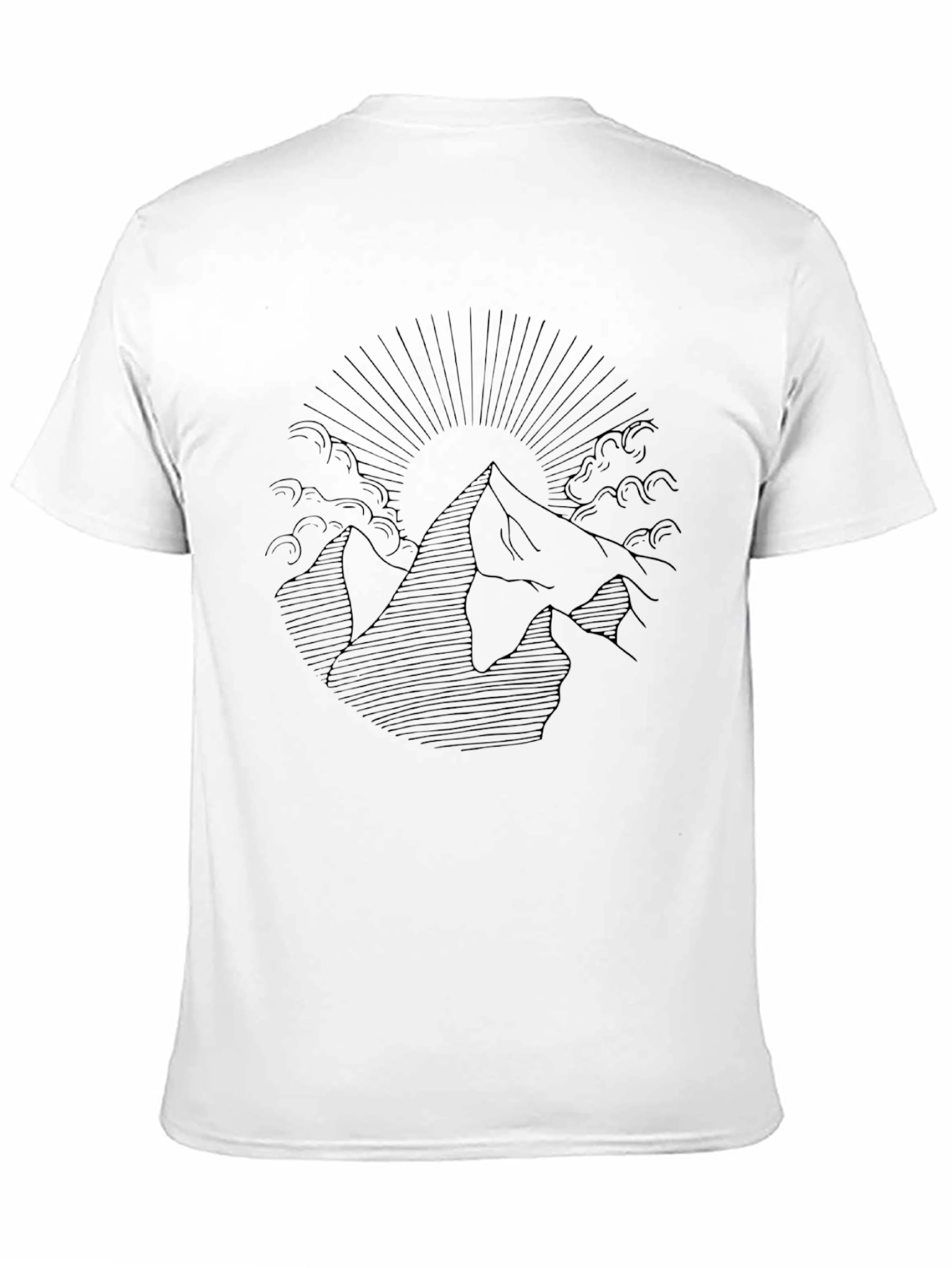Mountain Sunset Graphic Tee - Black