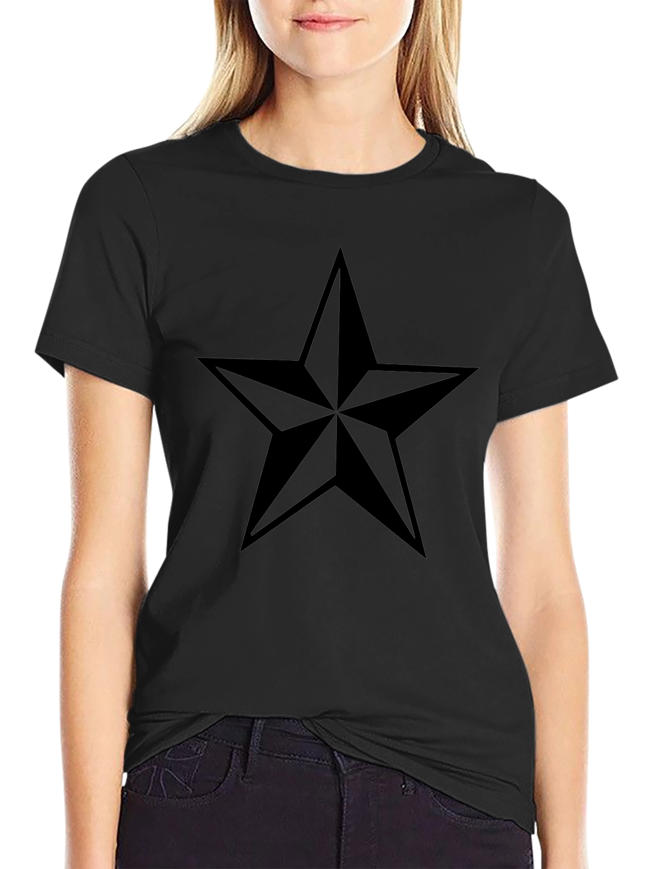 Black Star Graphic Tee - Modern Style