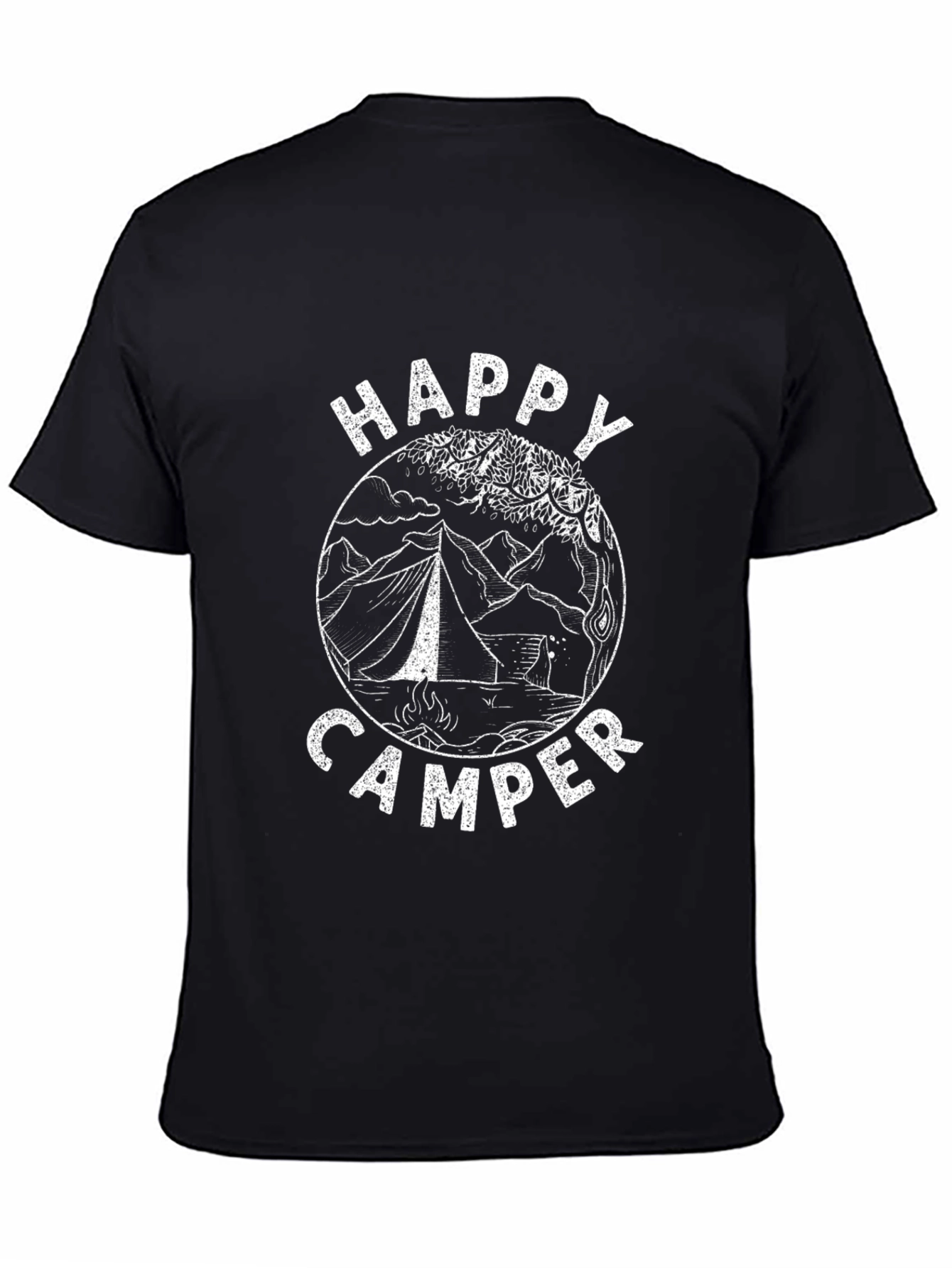Happy Camper Graphic Tee - Outdoor Adventure Shirt
