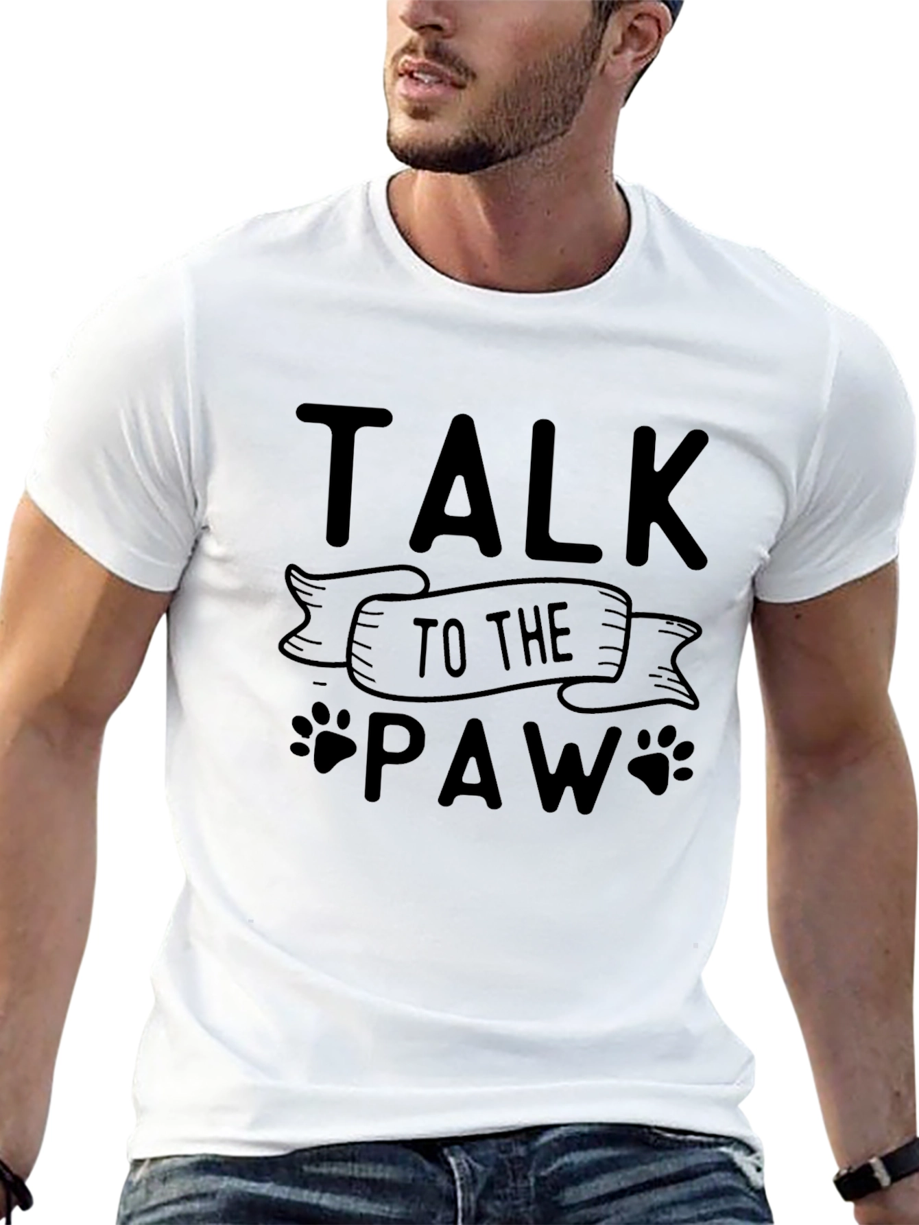 Talk To The Paw Graphic T-Shirt Black