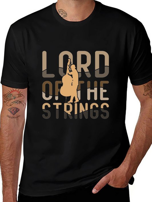 Lord of the Strings Black Graphic Tee