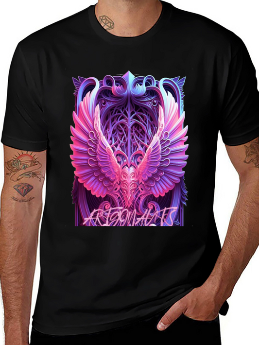 Phoenix Wings Graphic Black T-Shirt
