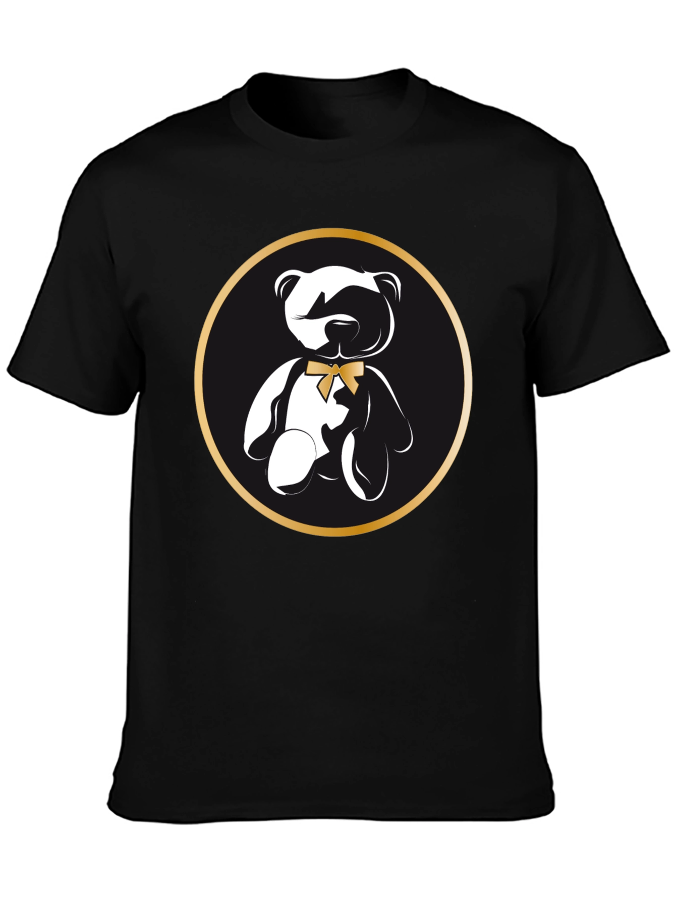 Teddy Bear Graphic T-Shirt - Stylish Black Tee
