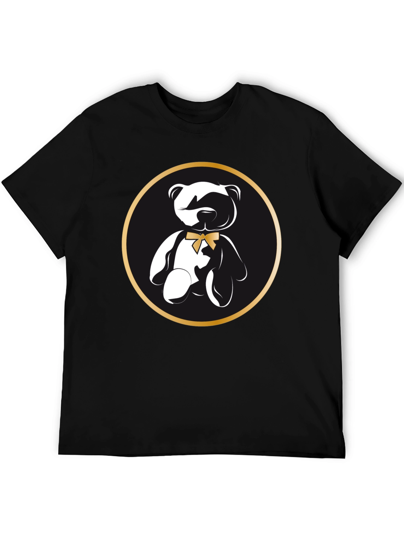 Teddy Bear Graphic T-Shirt - Stylish Black Tee