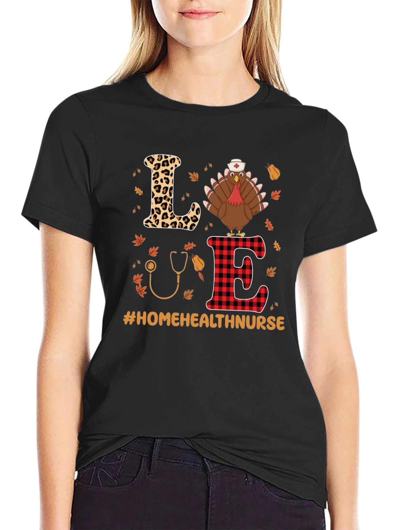 Home Health Nurse Thanksgiving Turkey T-Shirt