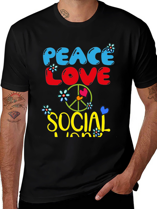 Peace Love Social Work T-Shirt