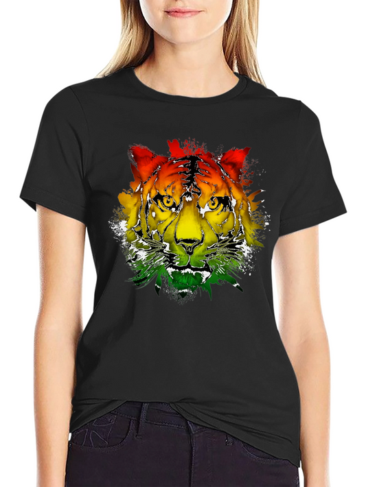 Rasta Tiger Graphic Tee - Cool Reggae T-Shirt