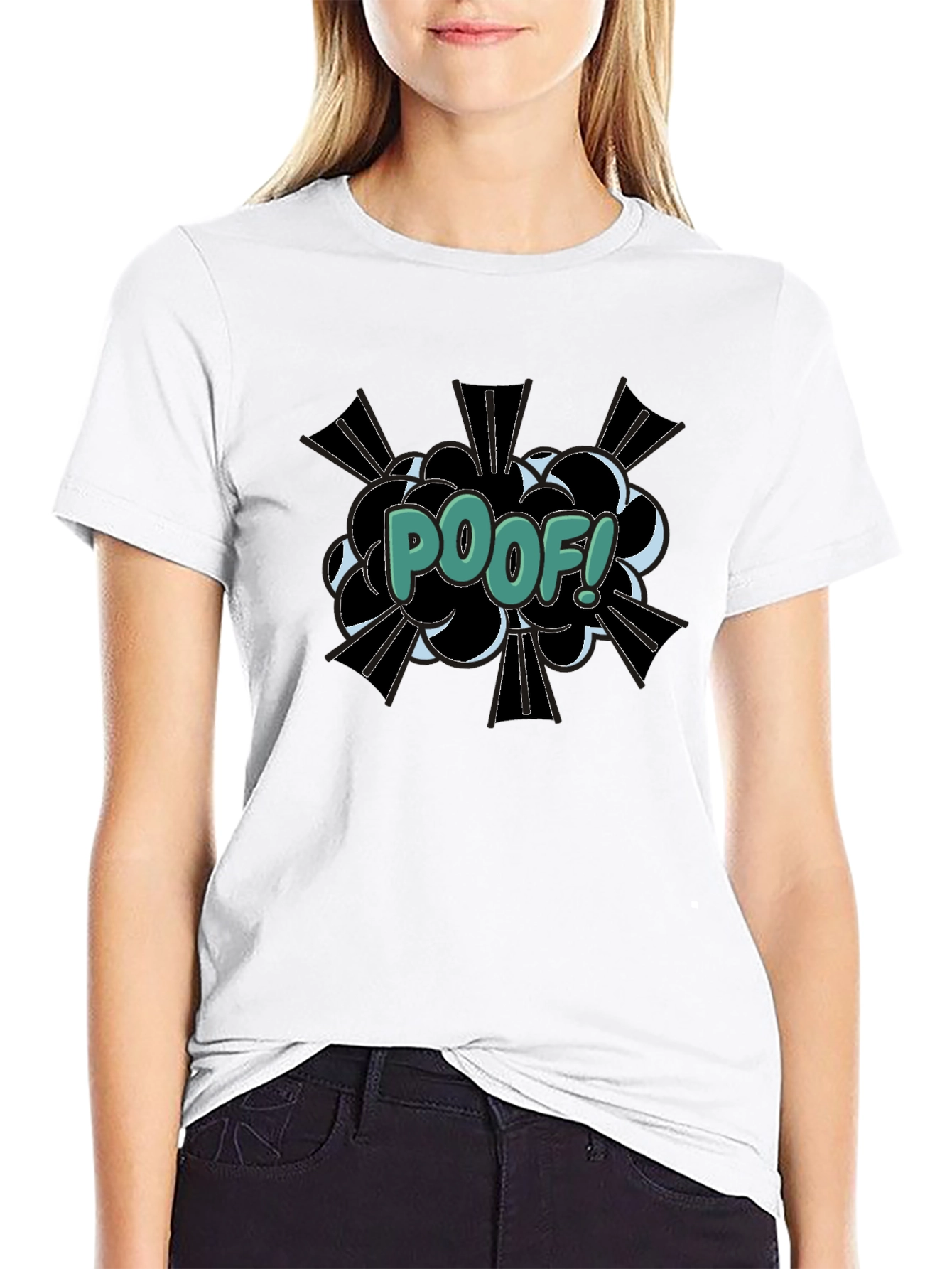 Poof! Comic Style Graphic T-Shirt