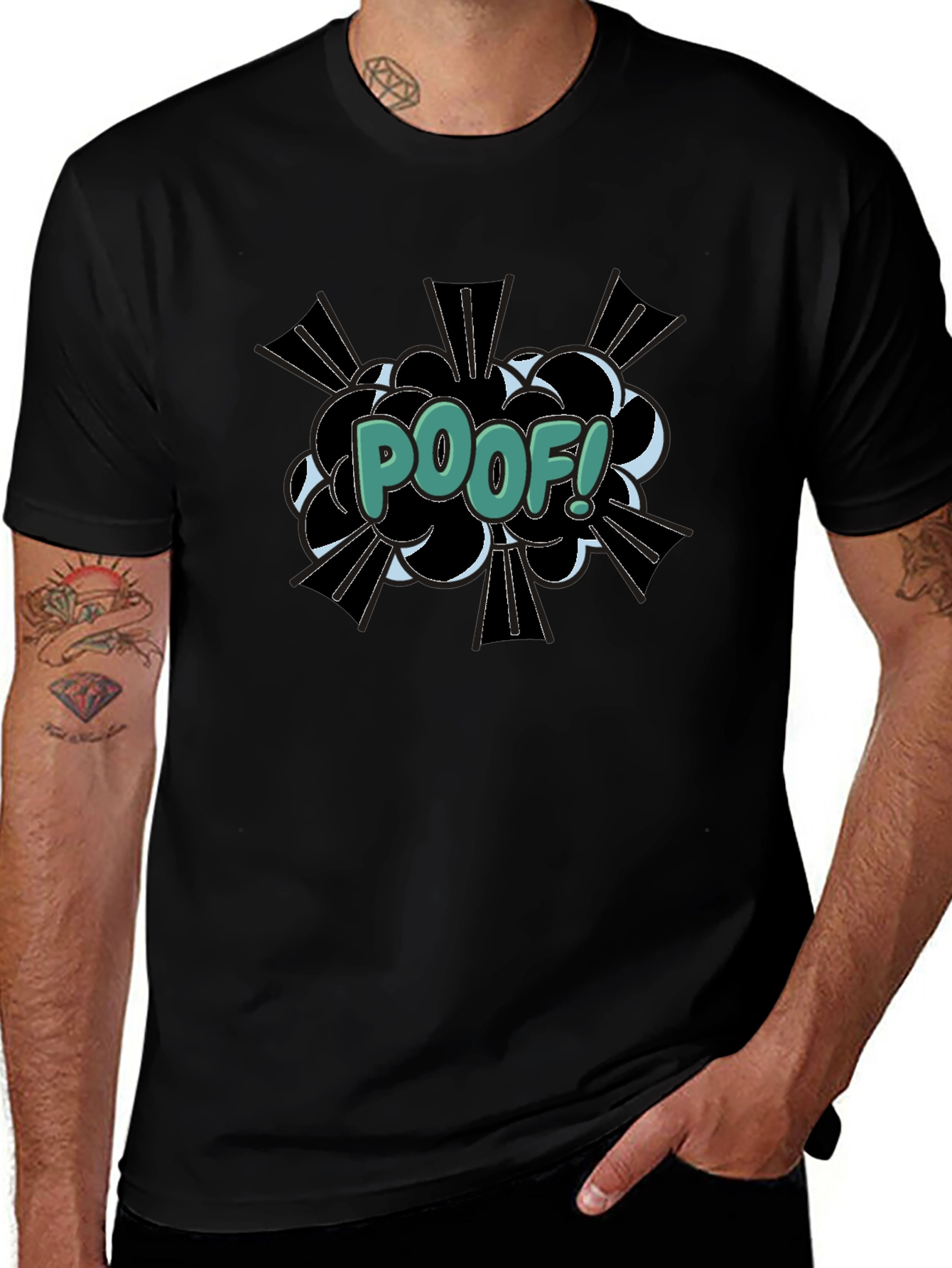 Poof! Comic Style Graphic T-Shirt