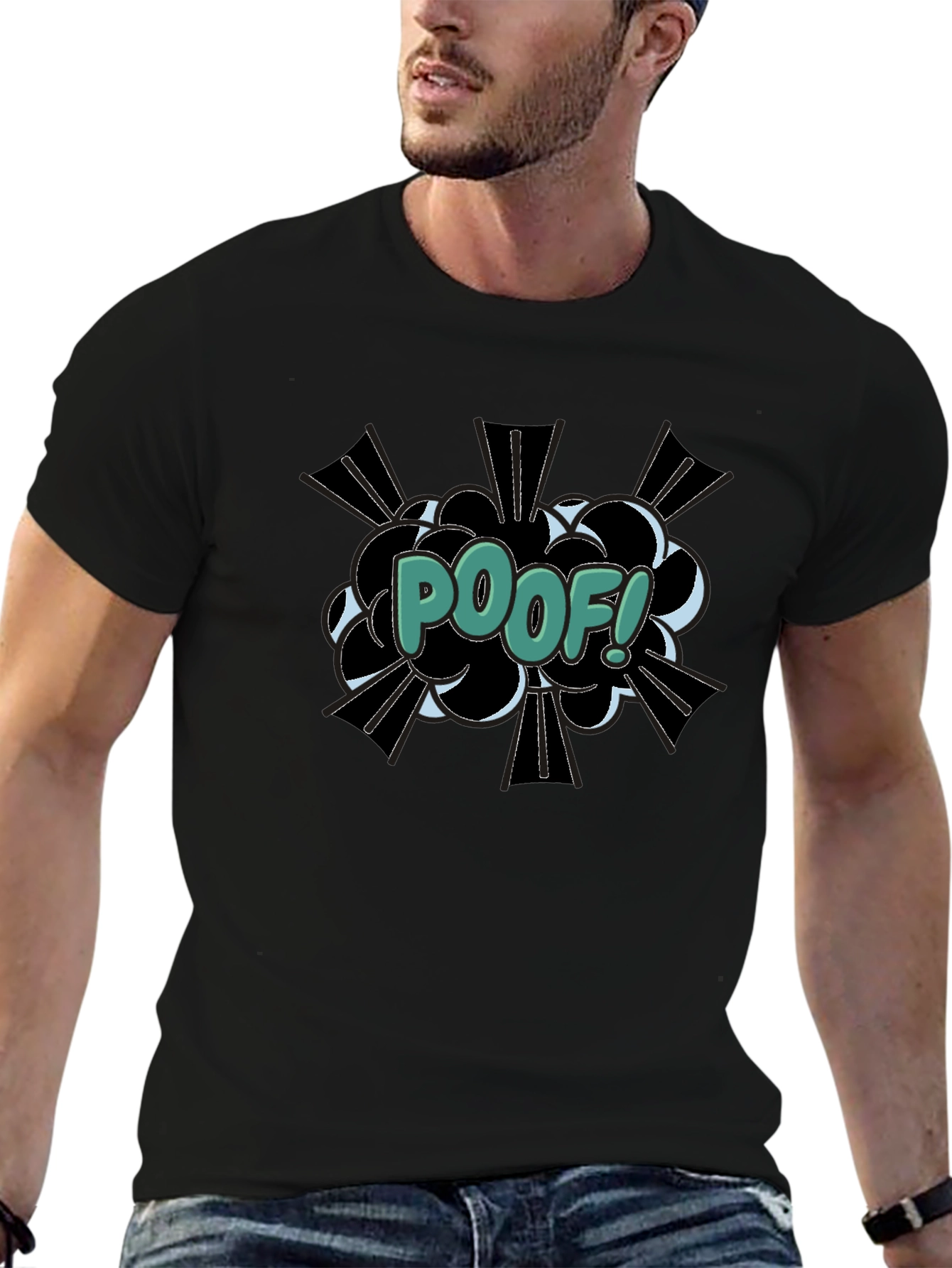 Poof! Comic Style Graphic T-Shirt
