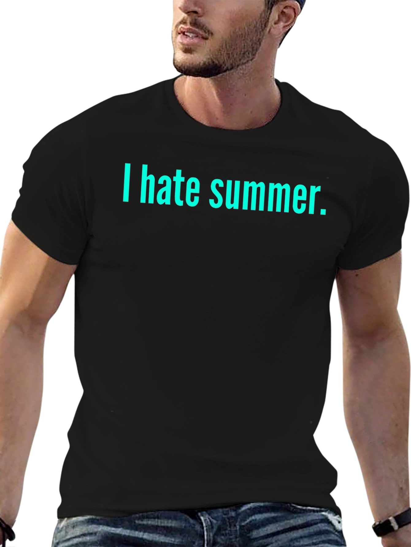 I Hate Summer Black T-Shirt