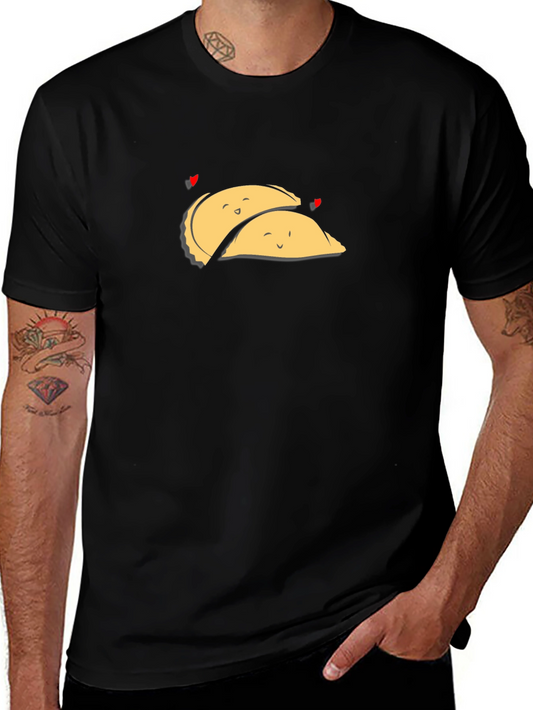 Cute Dumpling Love Black T-Shirt