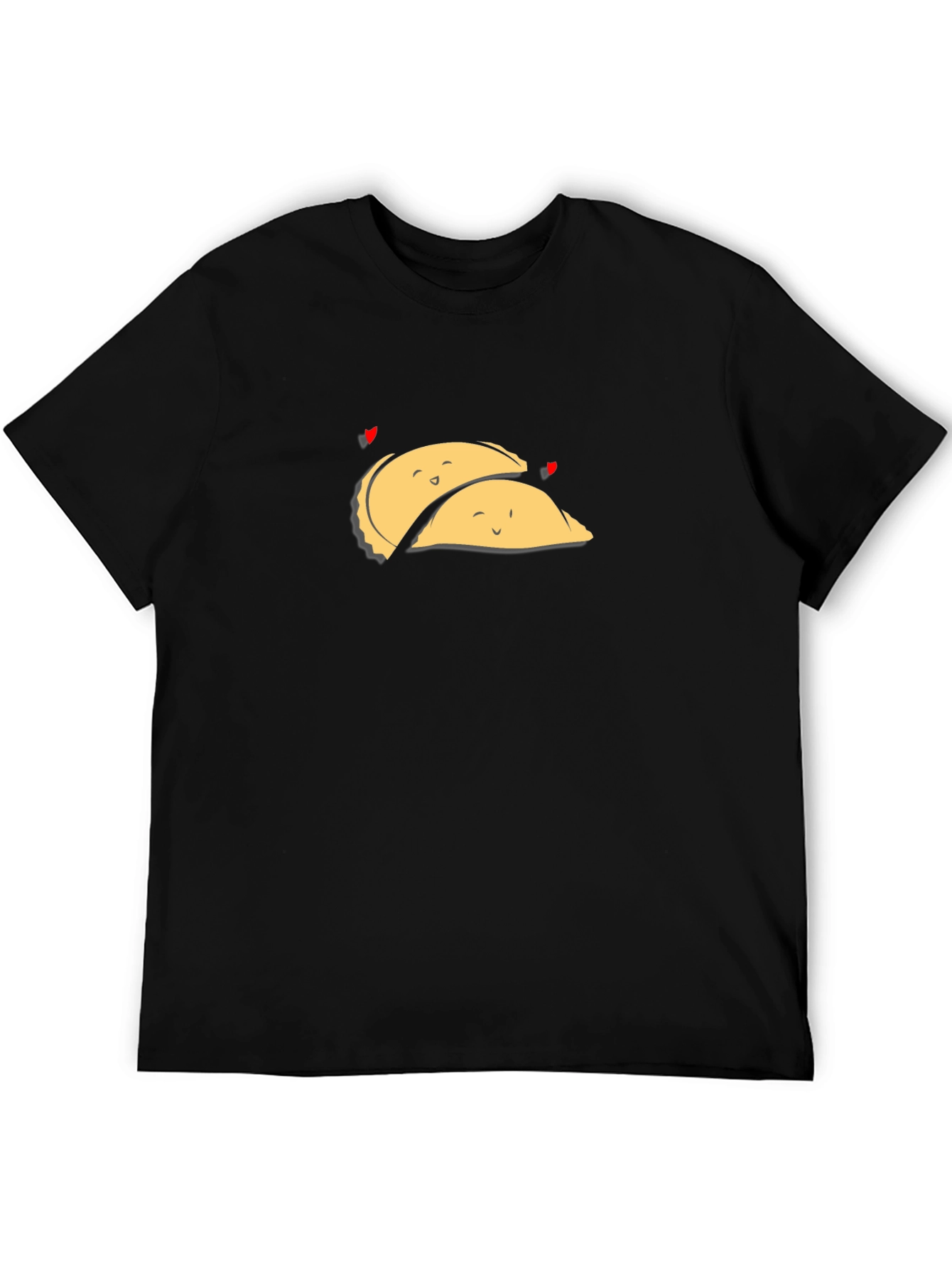 Cute Dumpling Love Black T-Shirt