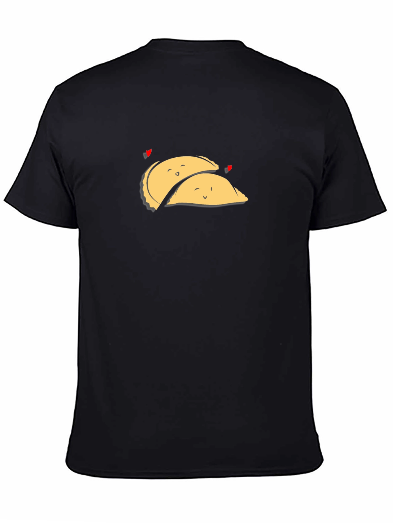 Cute Dumpling Love Black T-Shirt