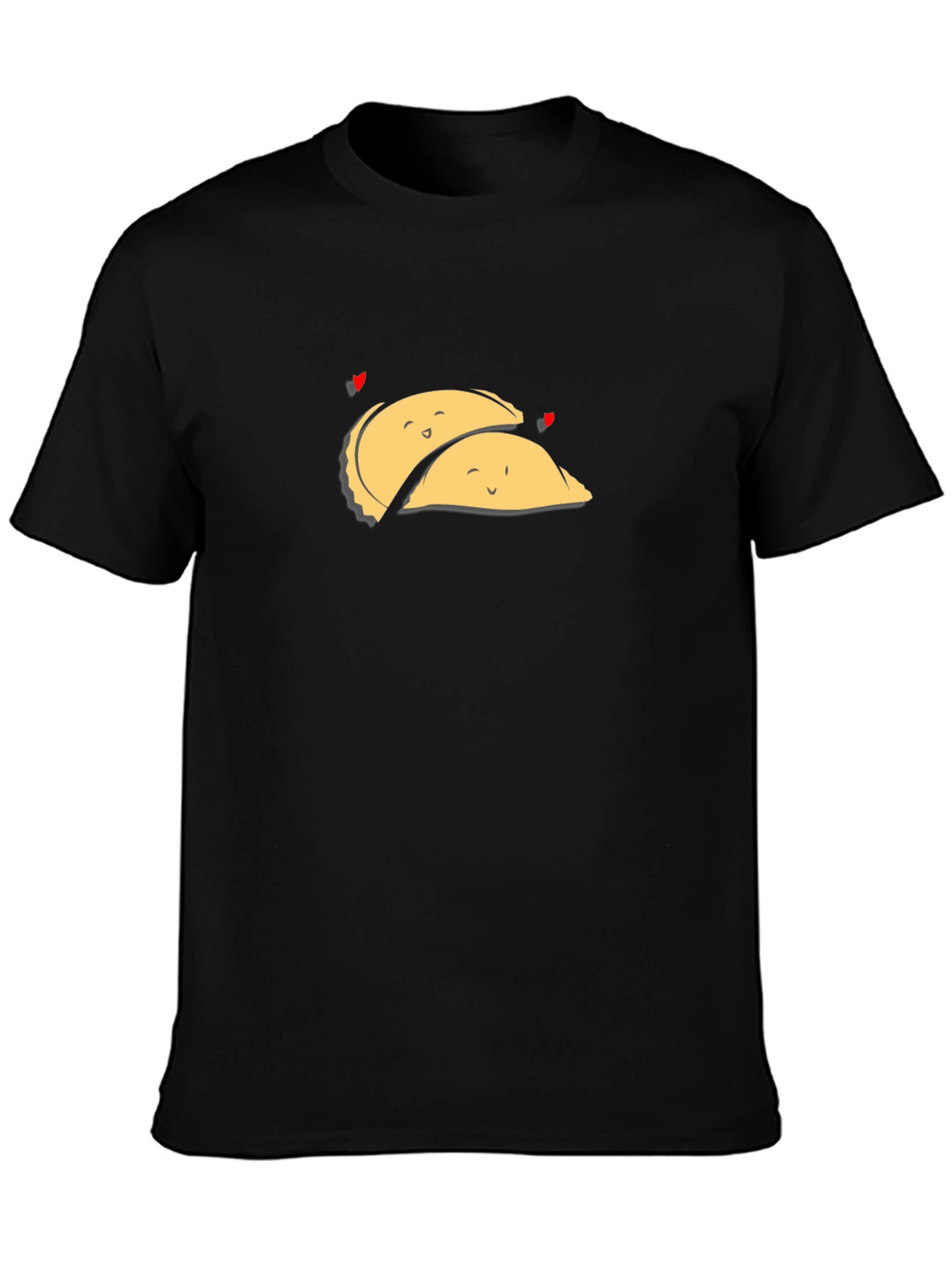 Cute Dumpling Love Black T-Shirt
