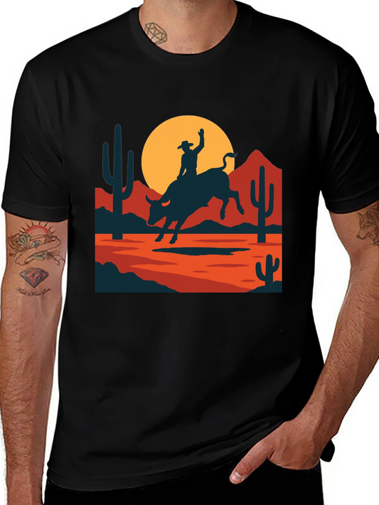 Retro Rodeo Graphic Tee - Western Style Shirt