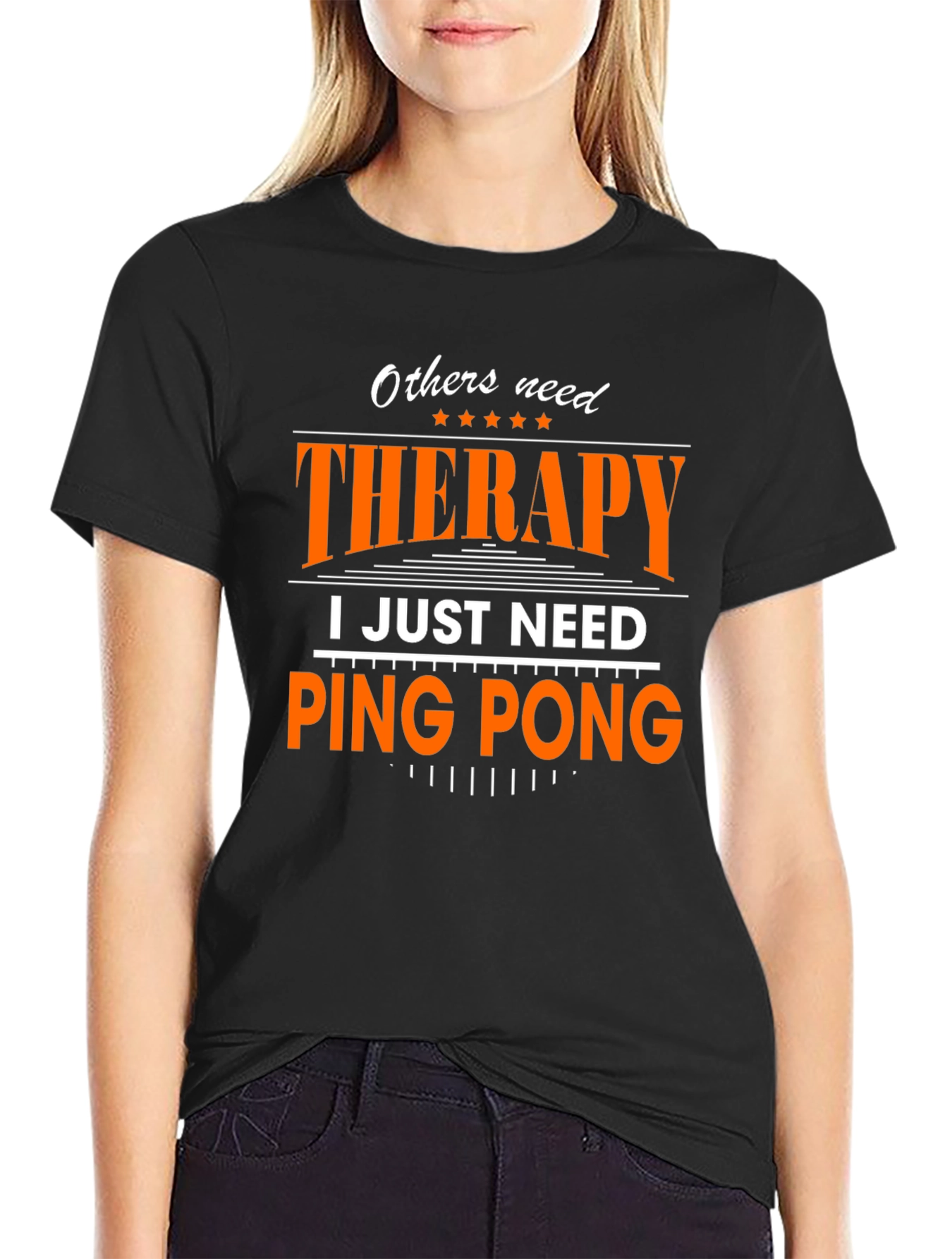 Therapy Ping Pong T-Shirt - Black Cotton Tee