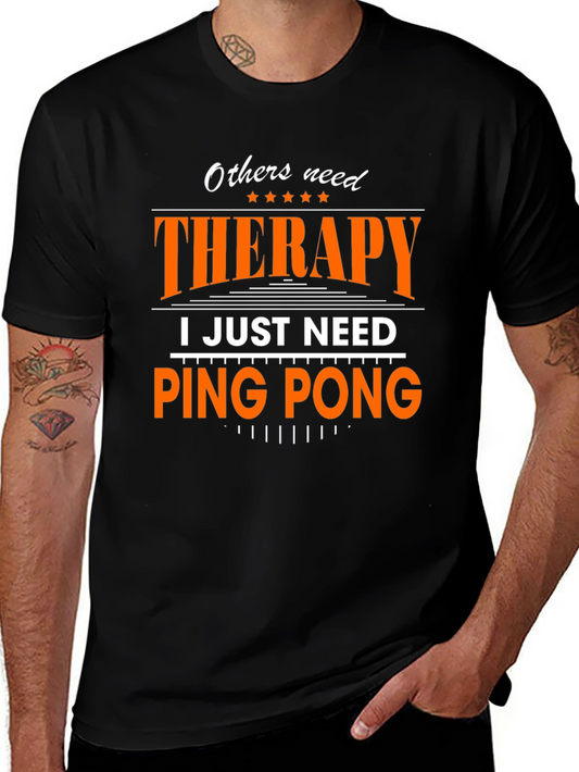 Therapy Ping Pong T-Shirt - Black Cotton Tee