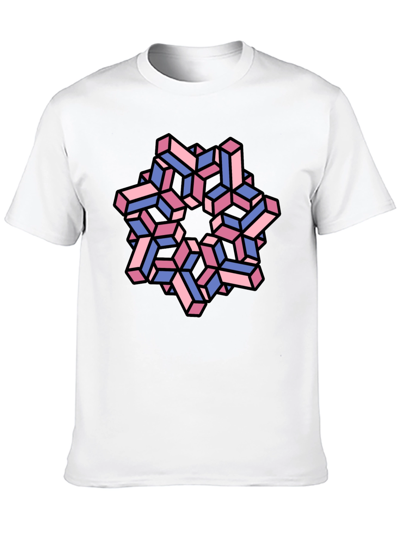 Optical Illusion Geometric Pattern Graphic Tee