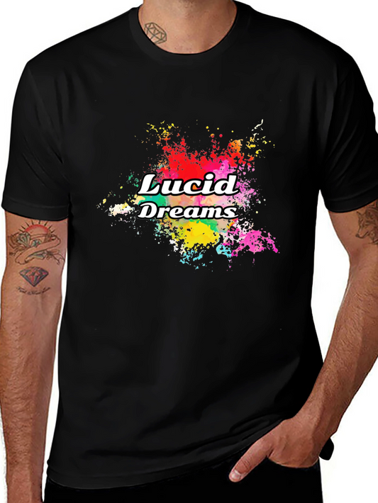 Lucid Dreams Graphic Print Black T-Shirt