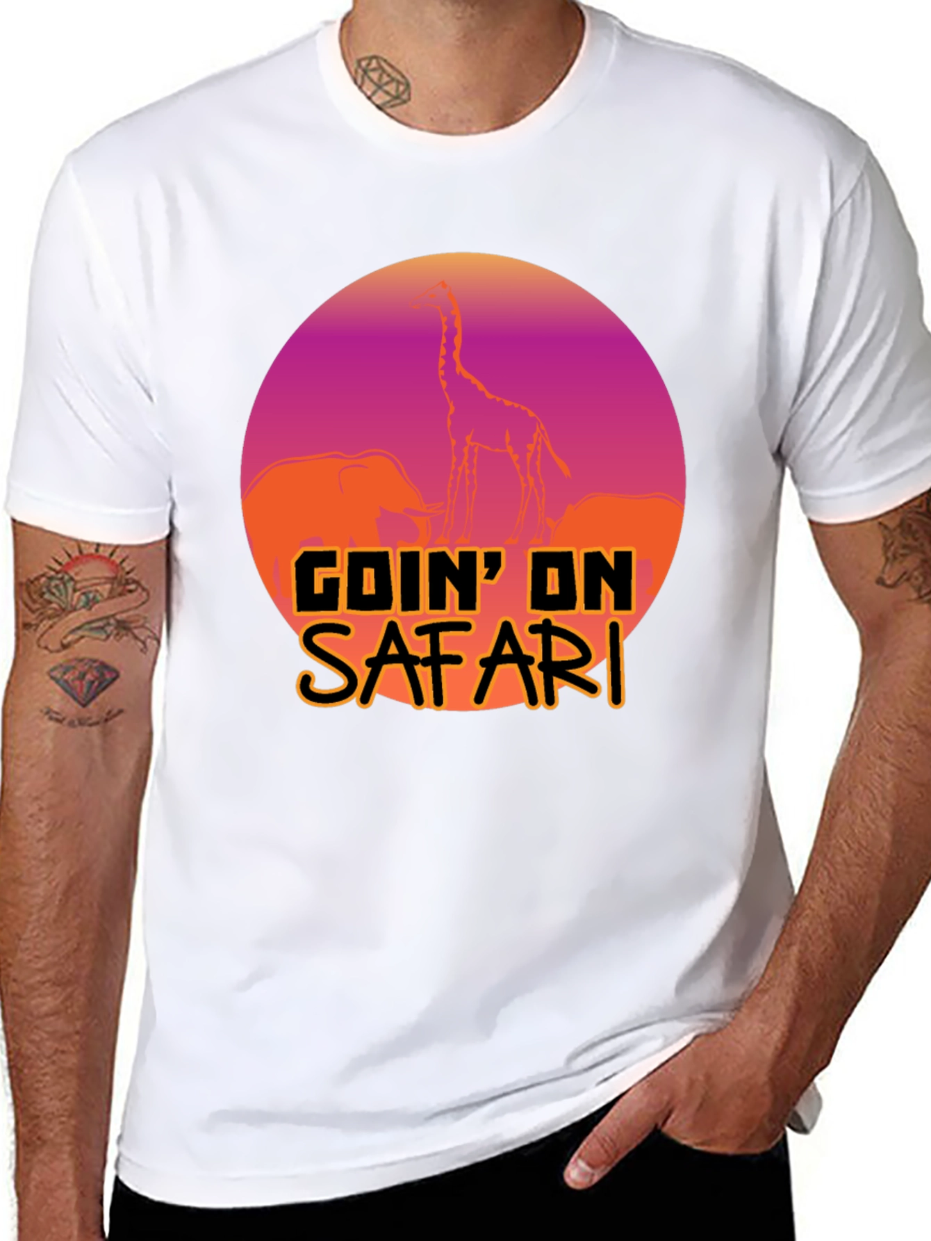 Goin on Safari T-Shirt: Animal Print Tee