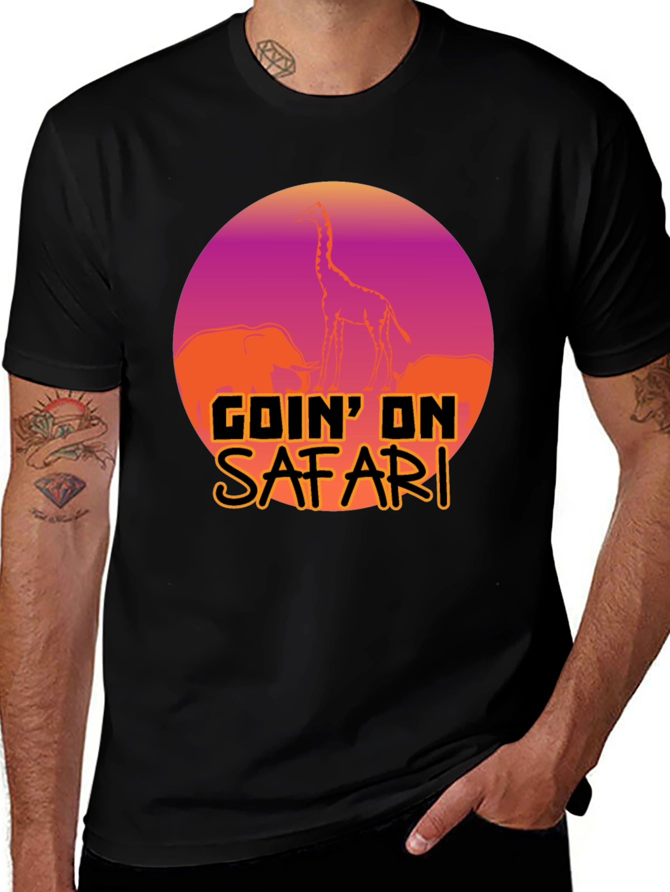 Goin on Safari T-Shirt: Animal Print Tee