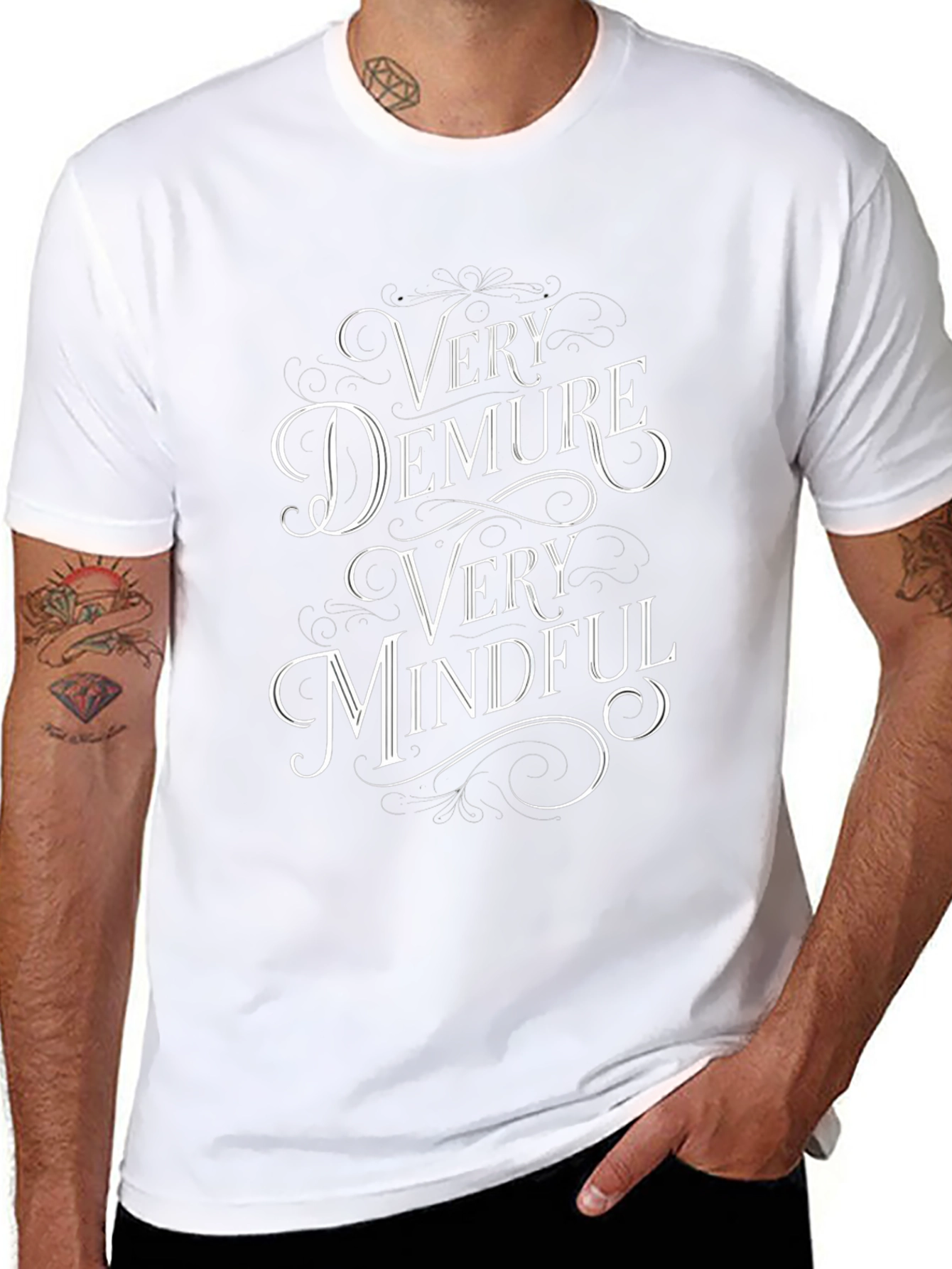 Very Demure Very Mindful Black T-Shirt