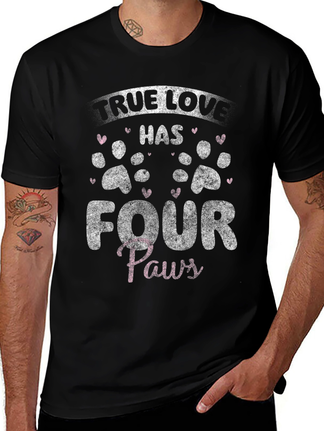 True Love Four Paws Pet Lover T-Shirt