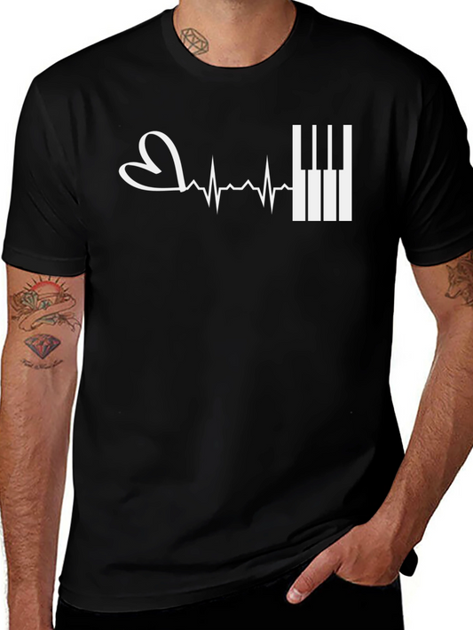 Piano Heartbeat Graphic Tee