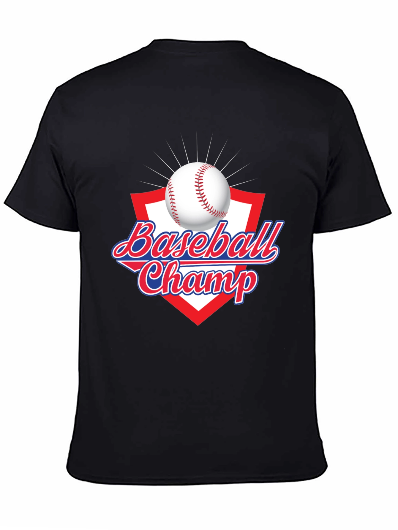 Baseball Champ Graphic Tee - Black
