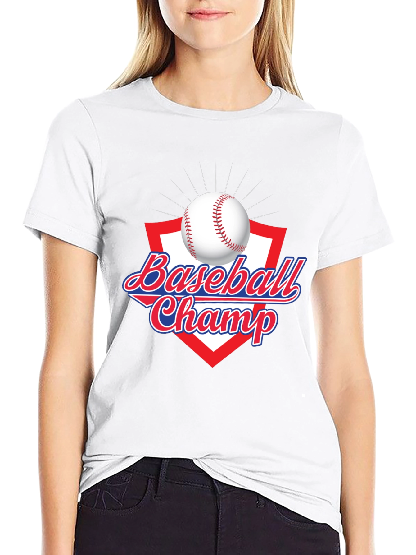 Baseball Champ Graphic Tee - Black