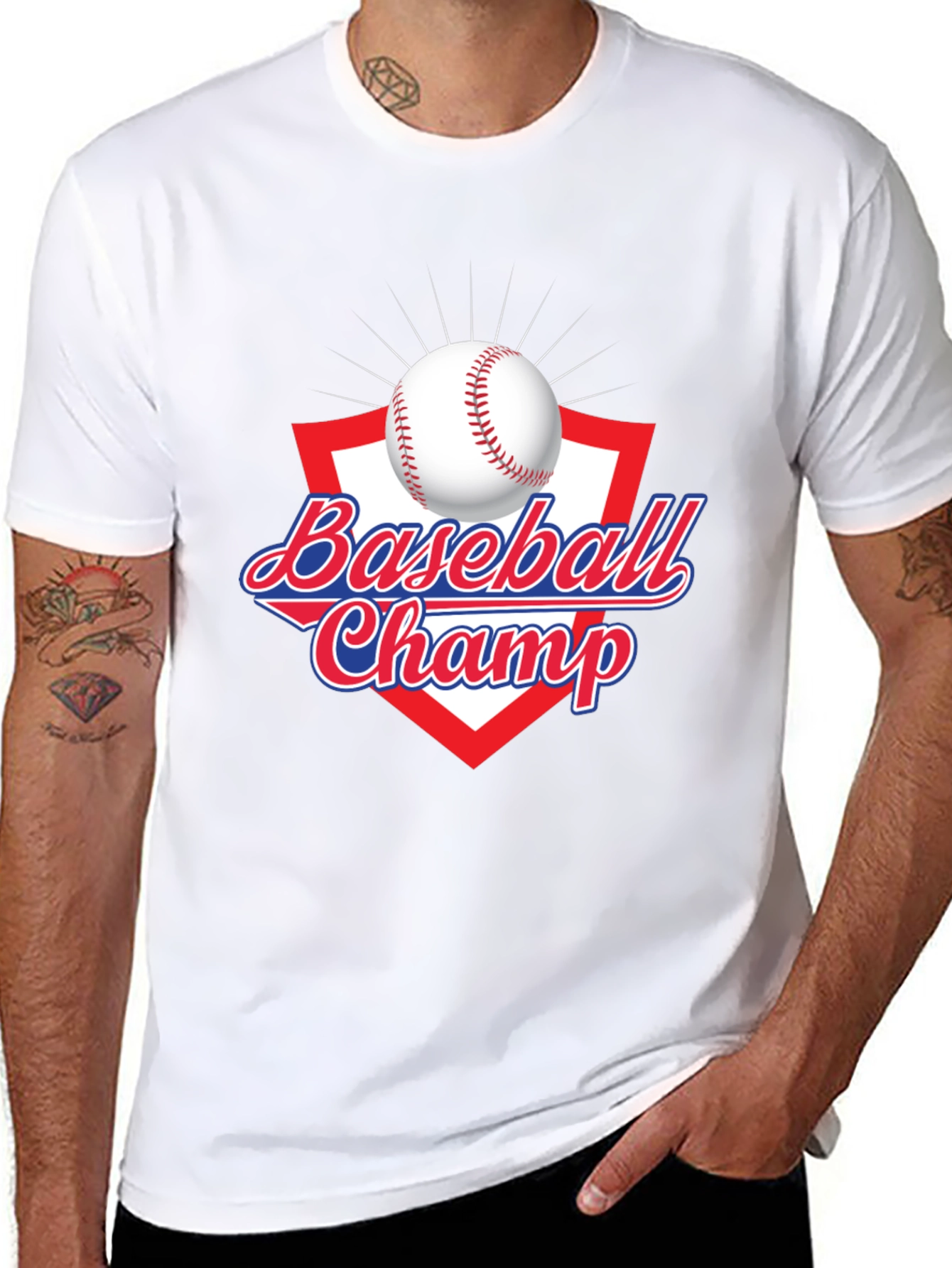 Baseball Champ Graphic Tee - Black