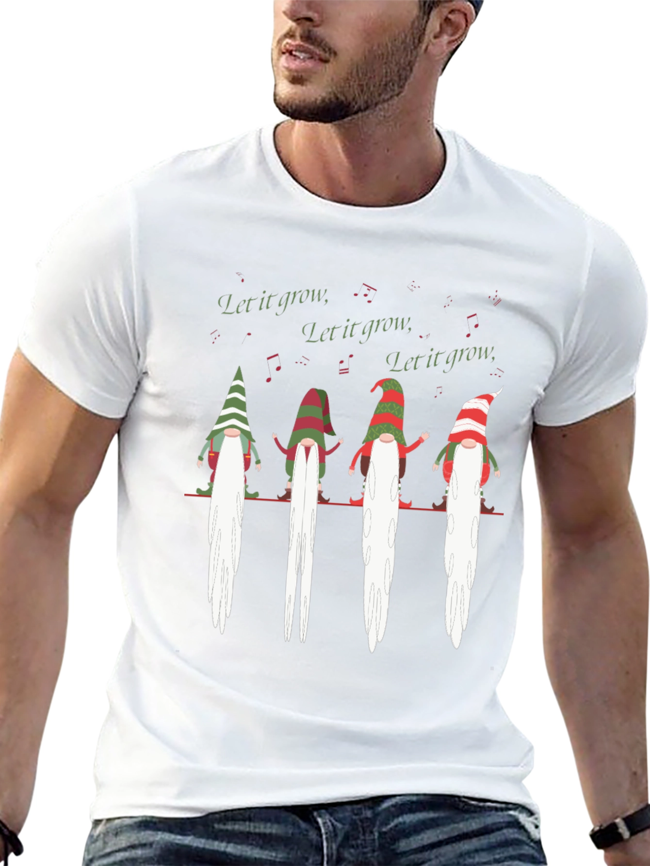 Let It Grow Gnomes Graphic T-Shirt - Black