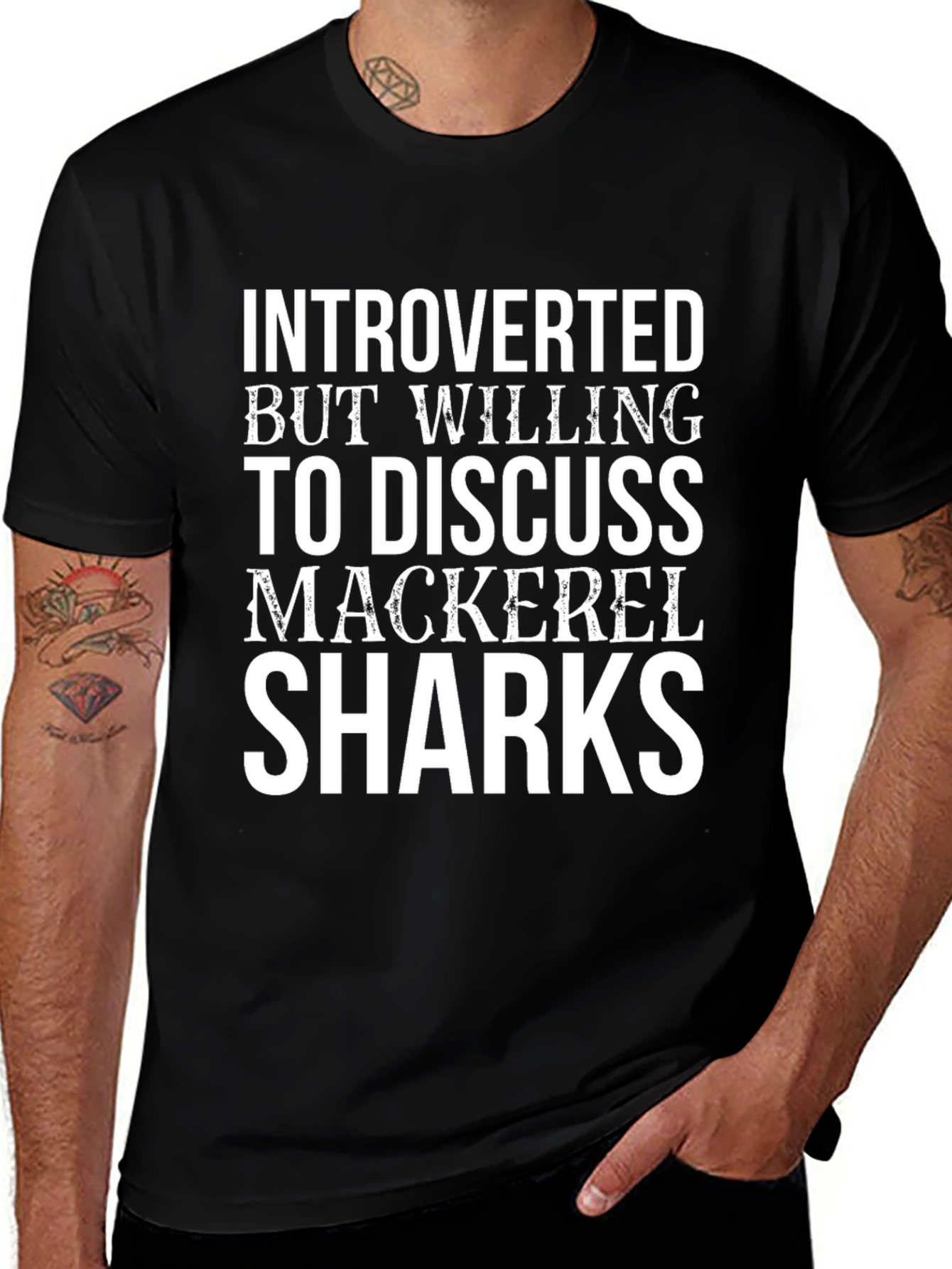 Introverted Mackerel Sharks Graphic T-Shirt