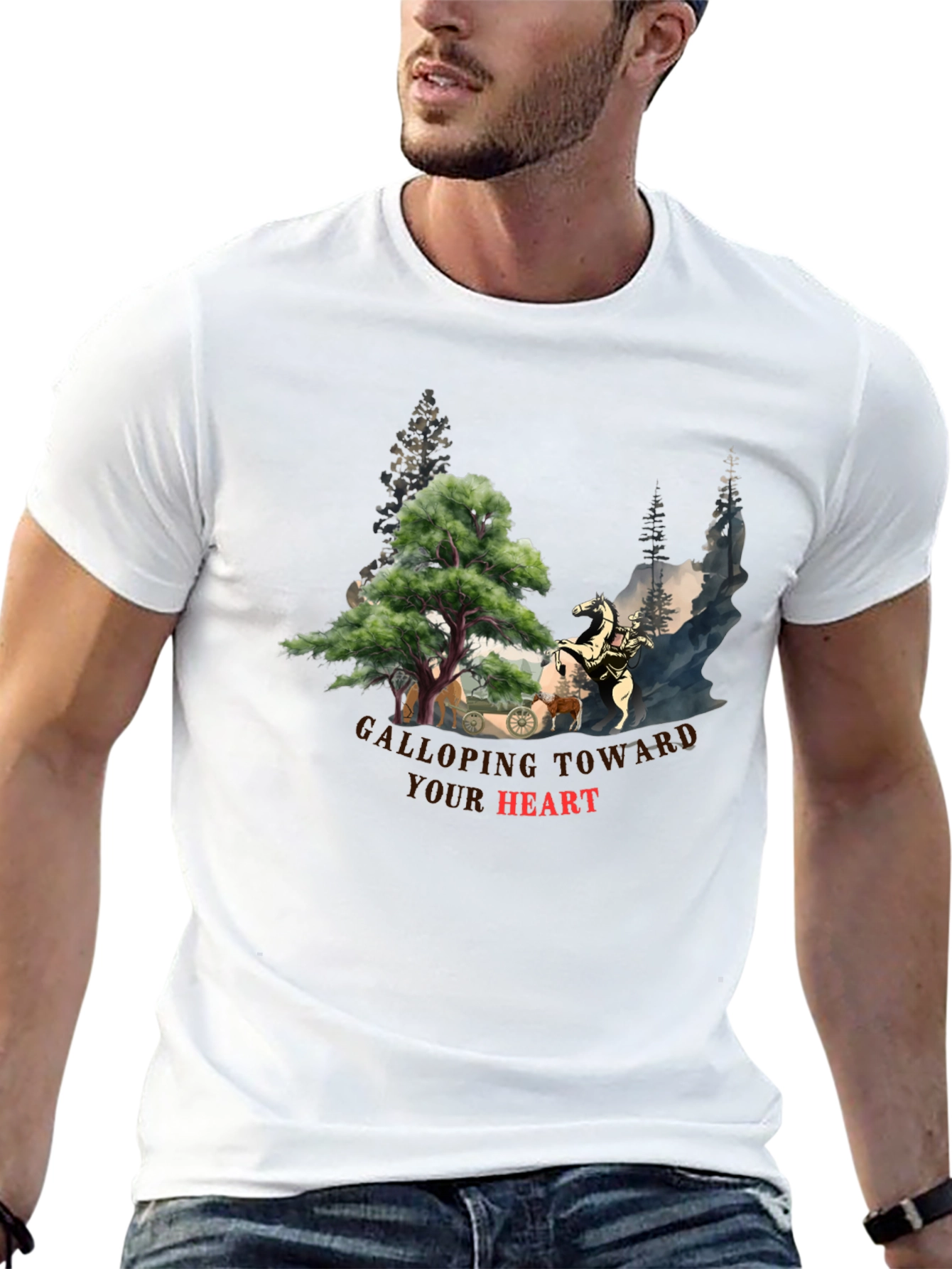 Galloping Toward Your Heart Graphic Tee