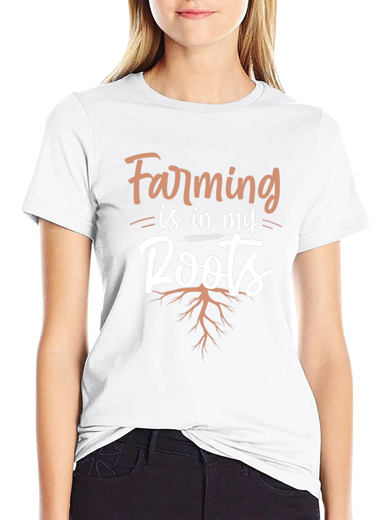 Farming Roots Graphic T-Shirt - Black