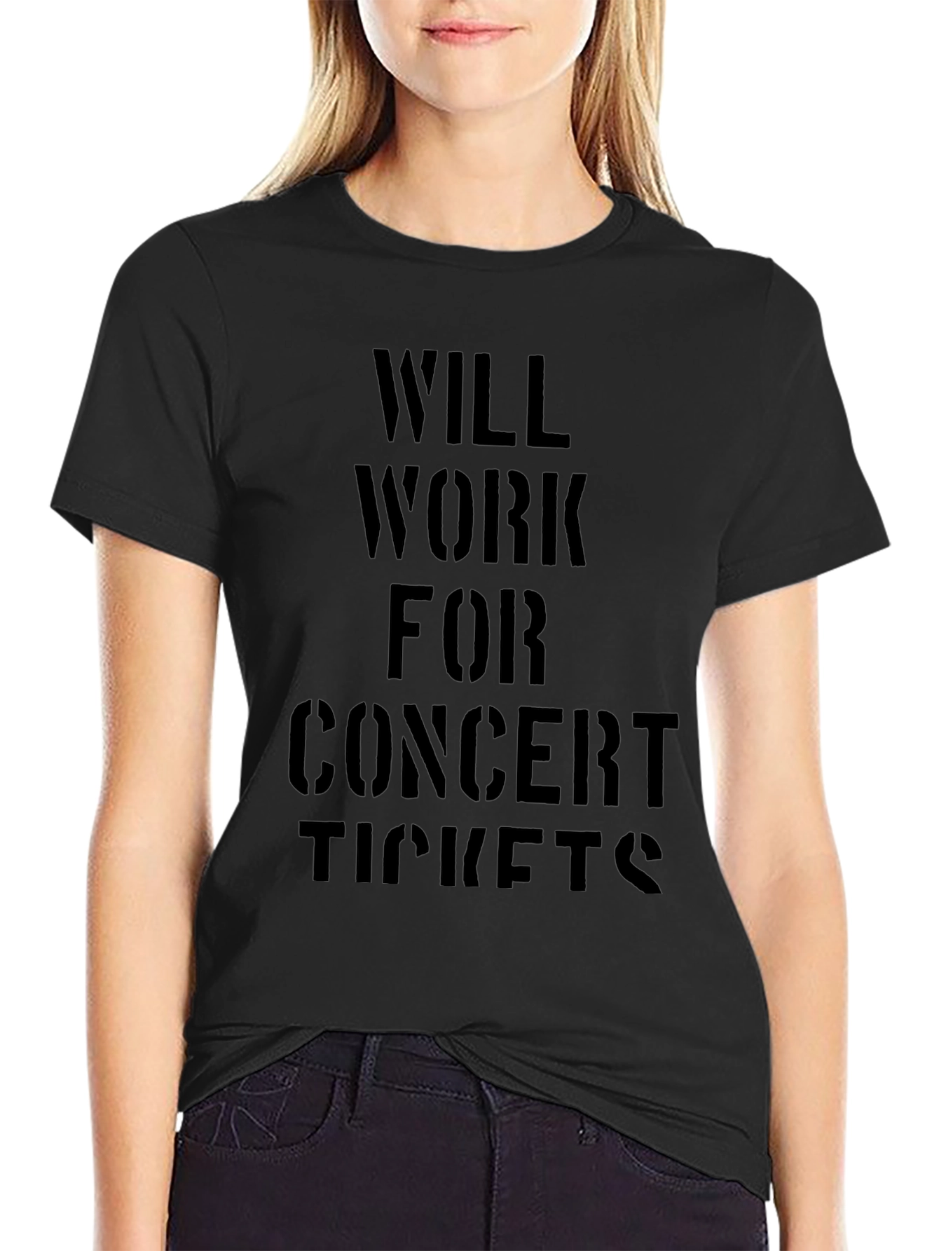 Will Work For Concert Tickets Graphic Tee