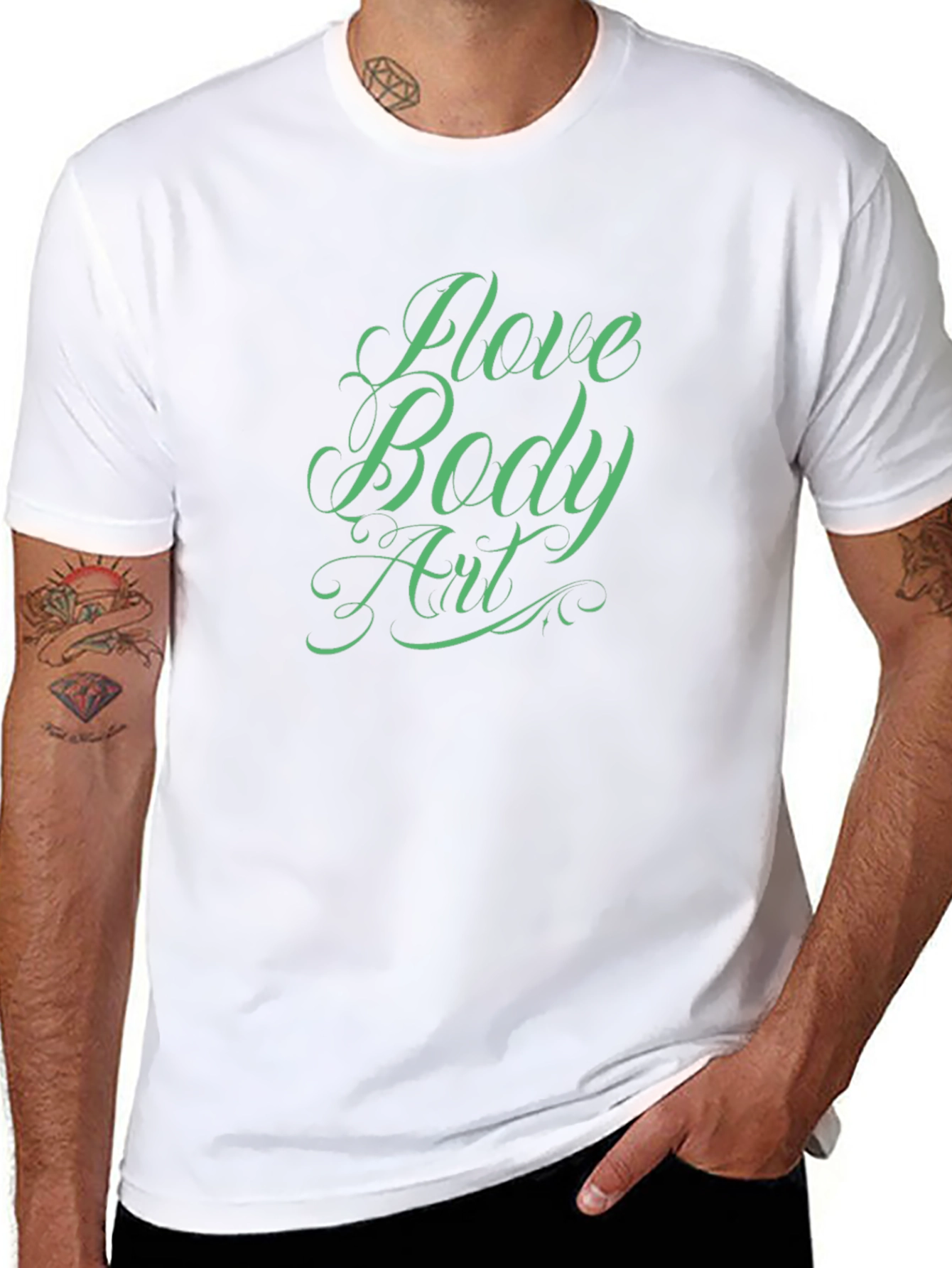 Love Body Art Black Graphic Tee
