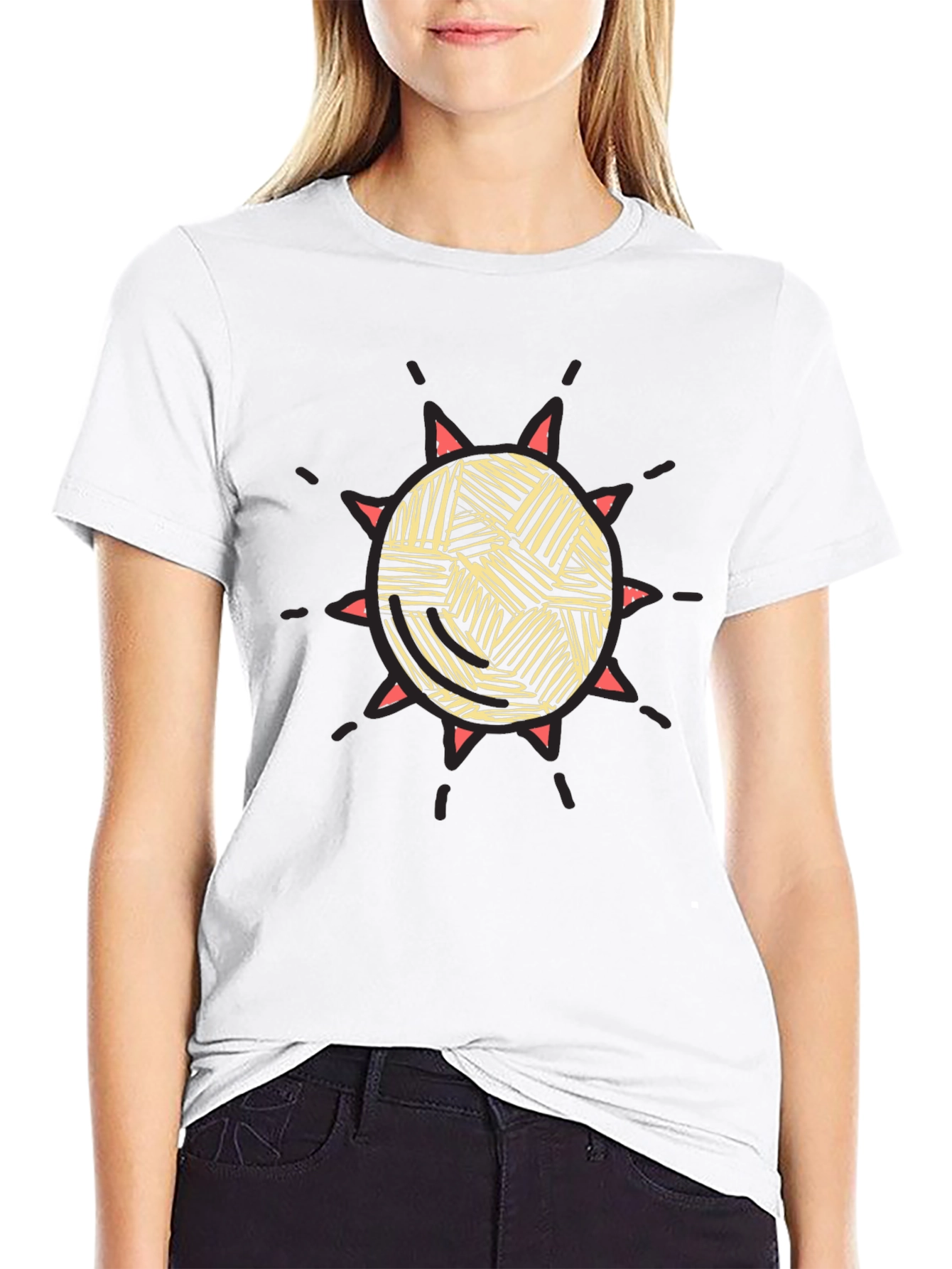 Sunburst Graphic Tee - Black Cotton Blend
