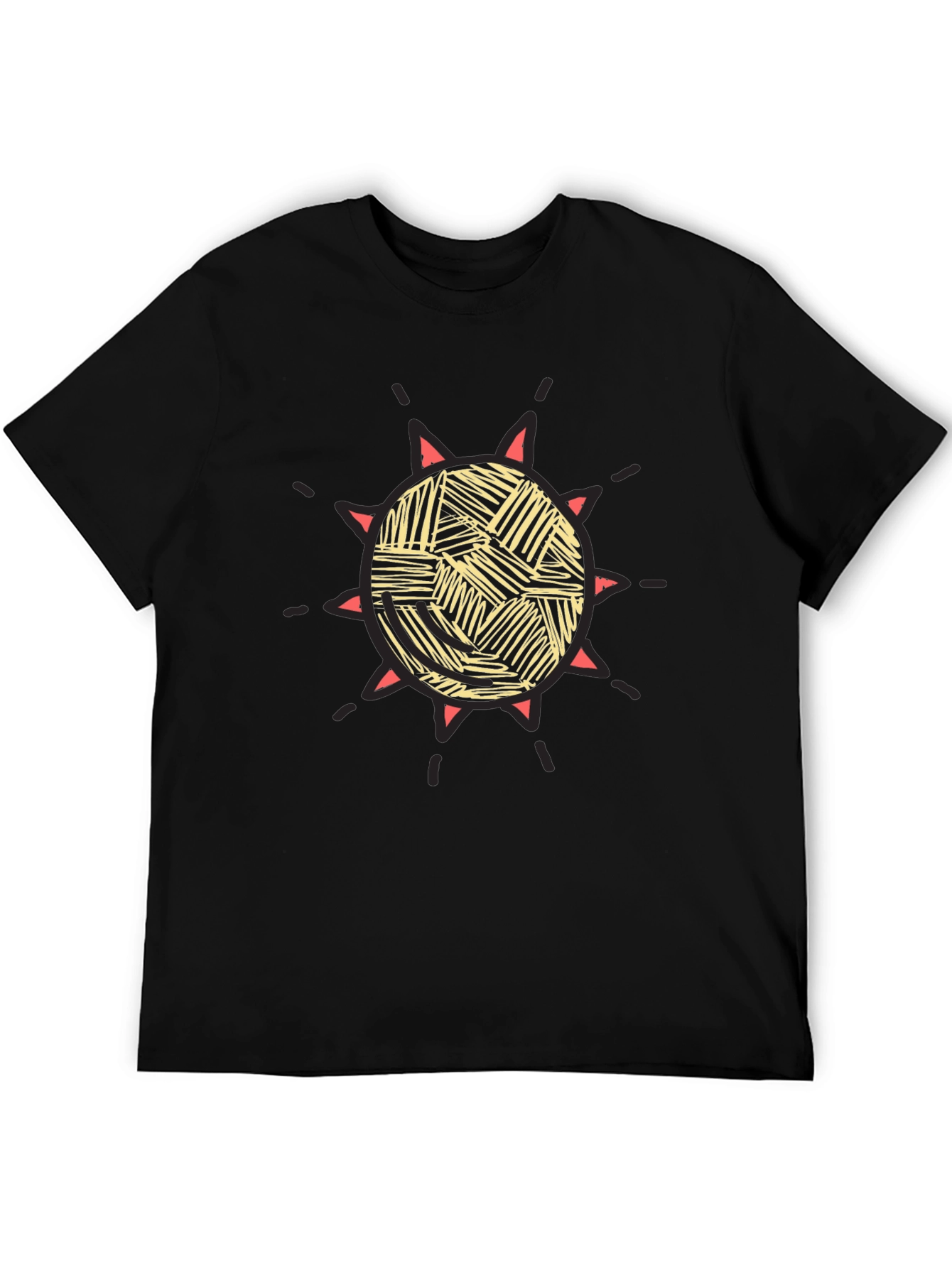 Sunburst Graphic Tee - Black Cotton Blend