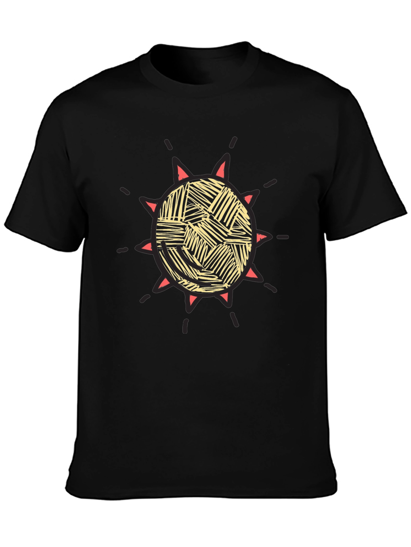 Sunburst Graphic Tee - Black Cotton Blend